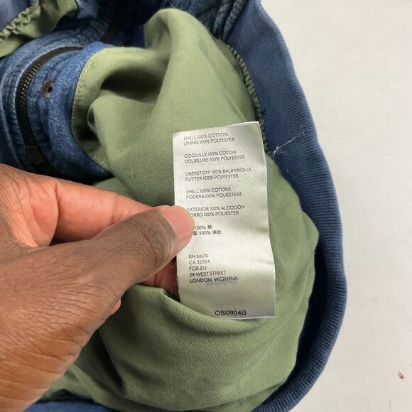 Anthropologie Quilted Denim Bomber Jacket Boho Western Casual Cropped Coat S - Picture 9 of 12